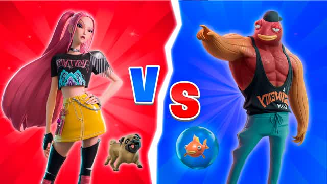 RED VS BLUE🔵🔴KPOP HUNTERS VS FISHSTICK