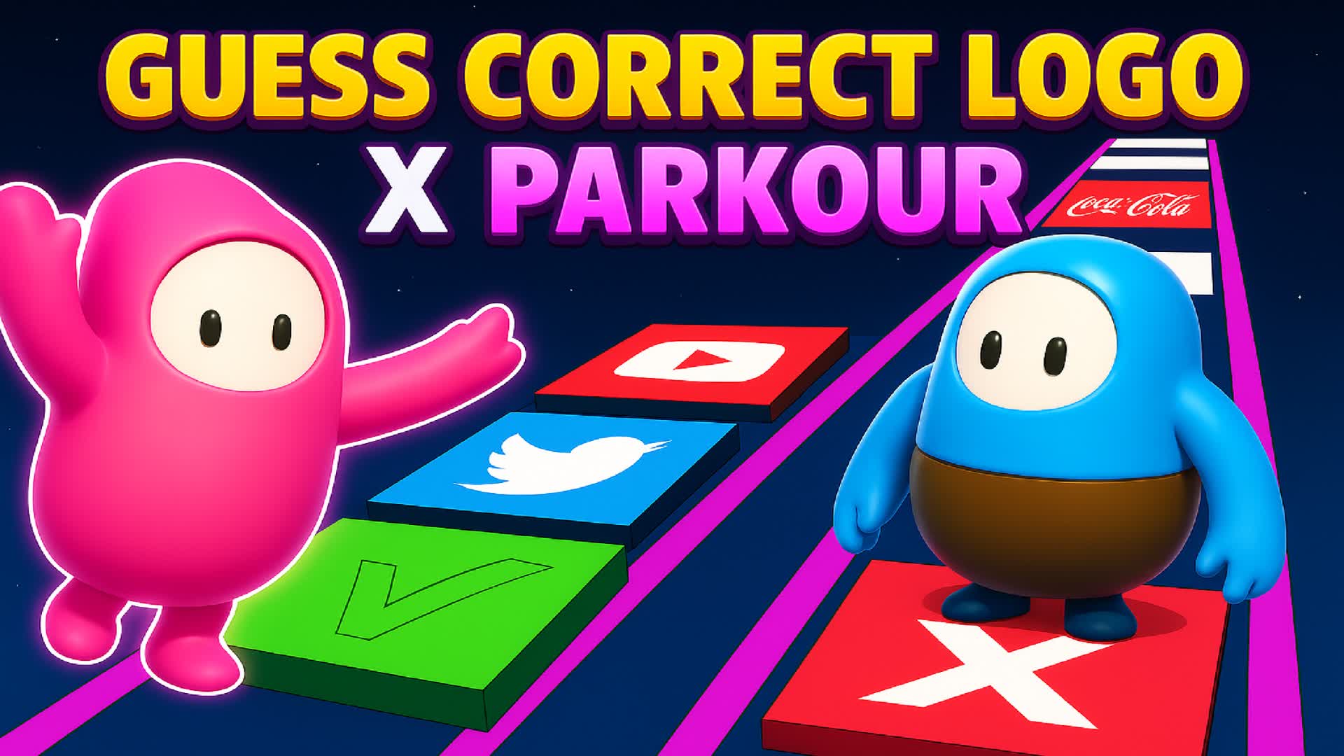 Guess Correct Logo x Obby Parkour 🌈