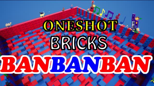 ONE SHOT BRICKS BAN BAN BAN RED BLUE BOX
