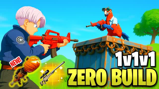 1v1v1 Zero Build Realistic PVP🎯FFA