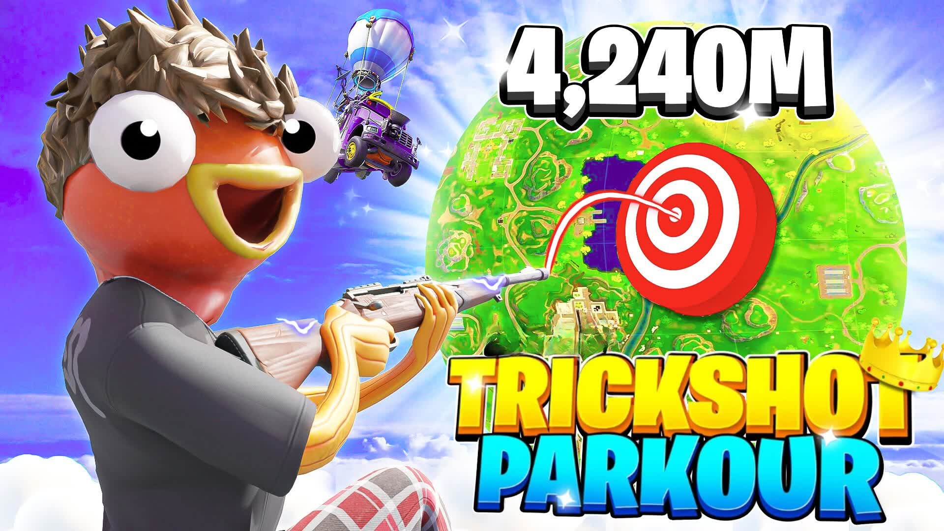 SUPER TRICKSHOT PARKOUR🎯(85 LEVELS)