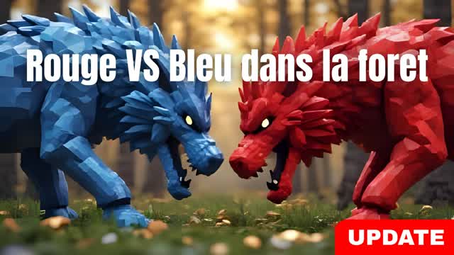 Rouge VS Bleu dans la foret