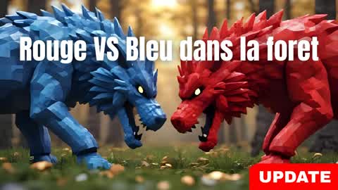 Rouge VS Bleu dans la foret