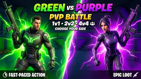 GREEN VS PURPLE PVP BATTLE