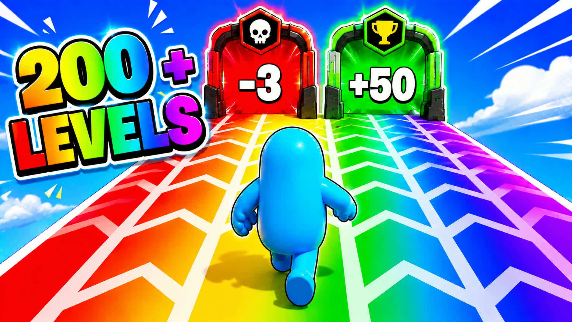 🌈 MEGA OBBY FALL GUYS 200+