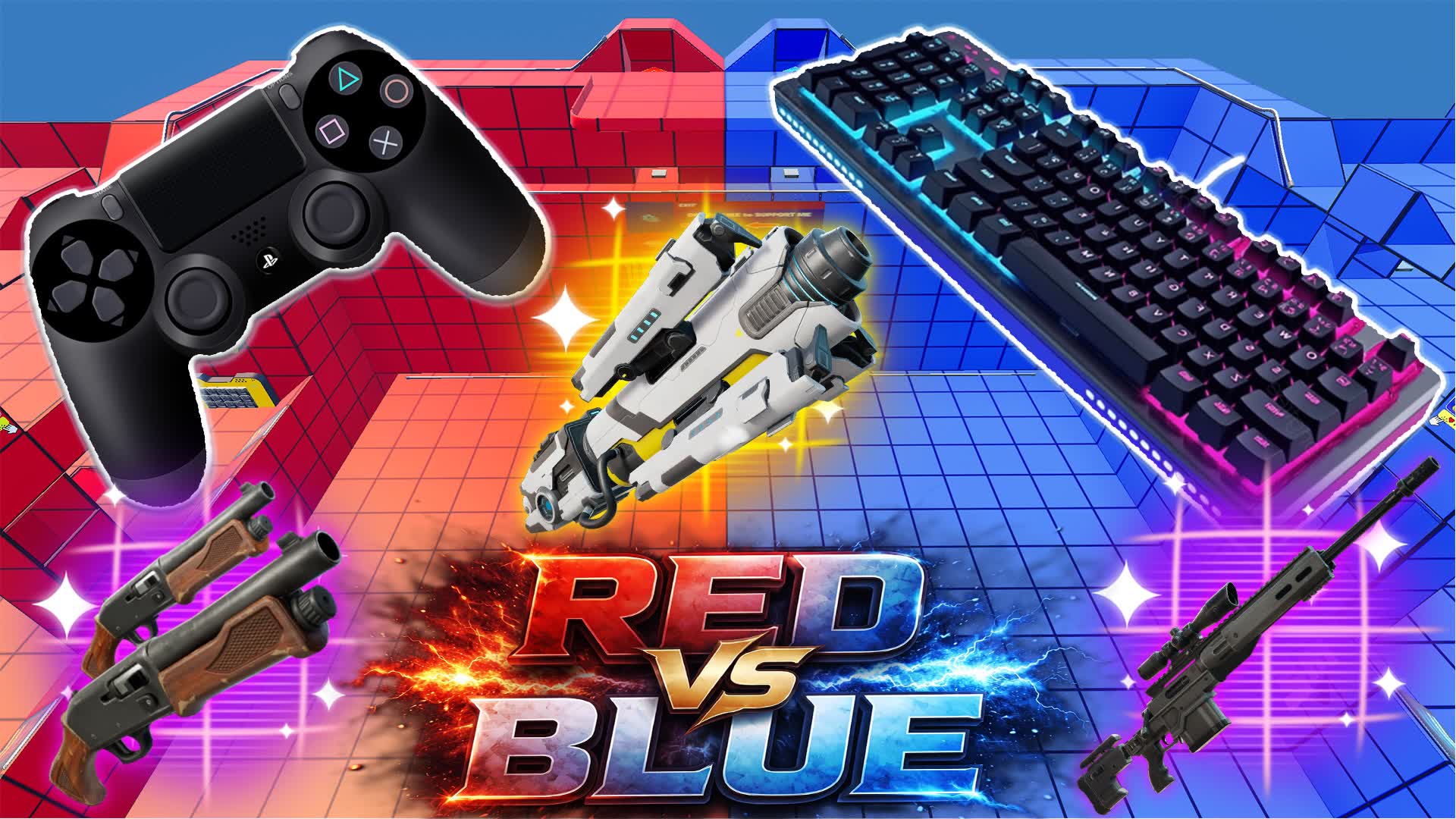 PC VS PS4 RED VS BLUE🔴🔵