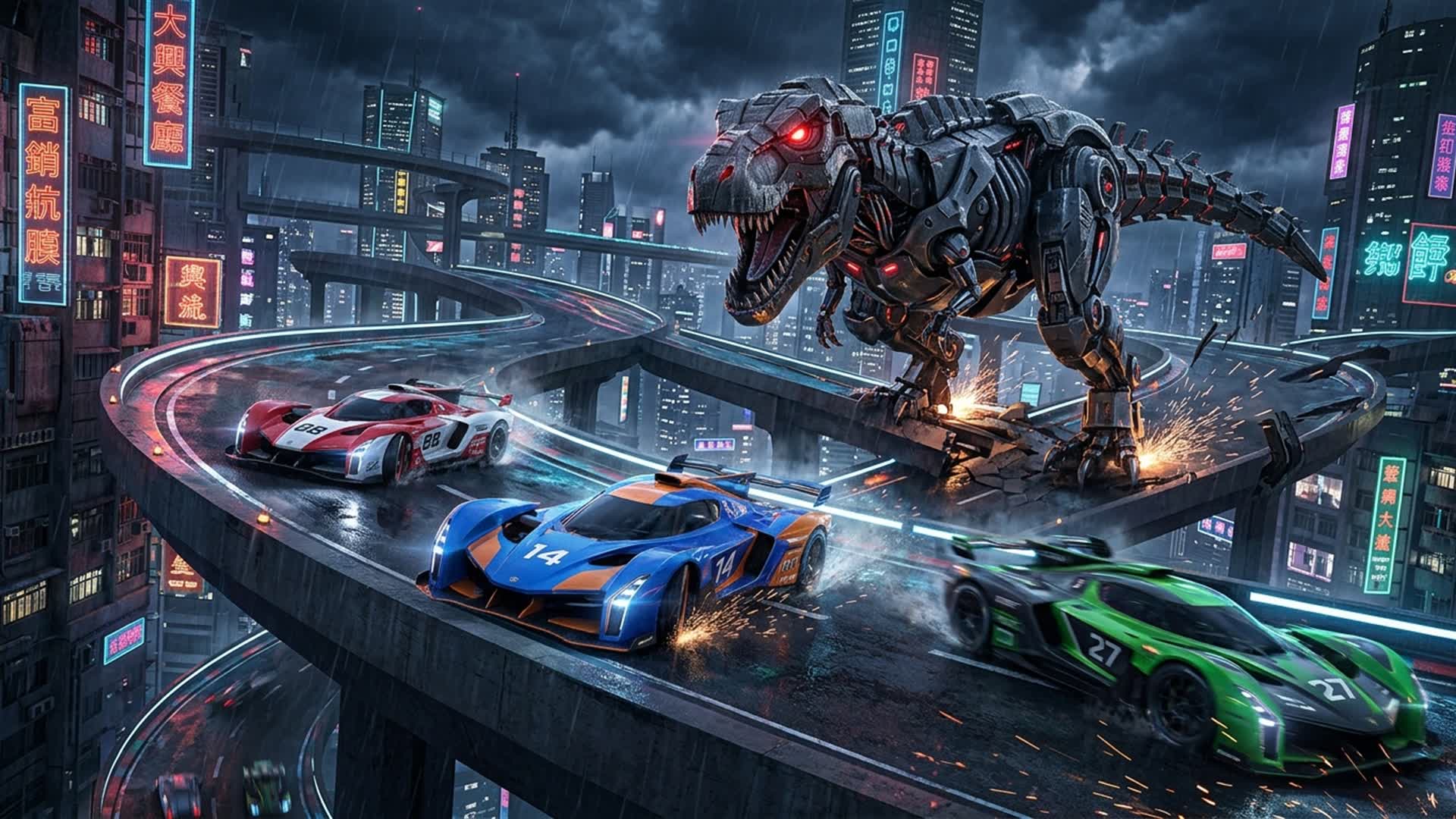Cyber Course T-Rex 🏎️