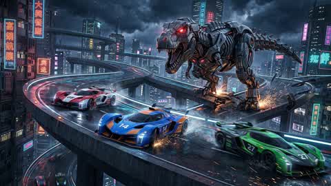 Cyber Course T-Rex 🏎️