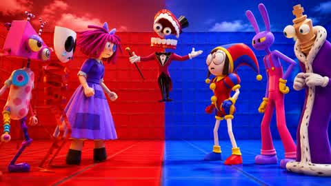 THE AMAZING DIGITAL CIRCUS RED VS BLUE