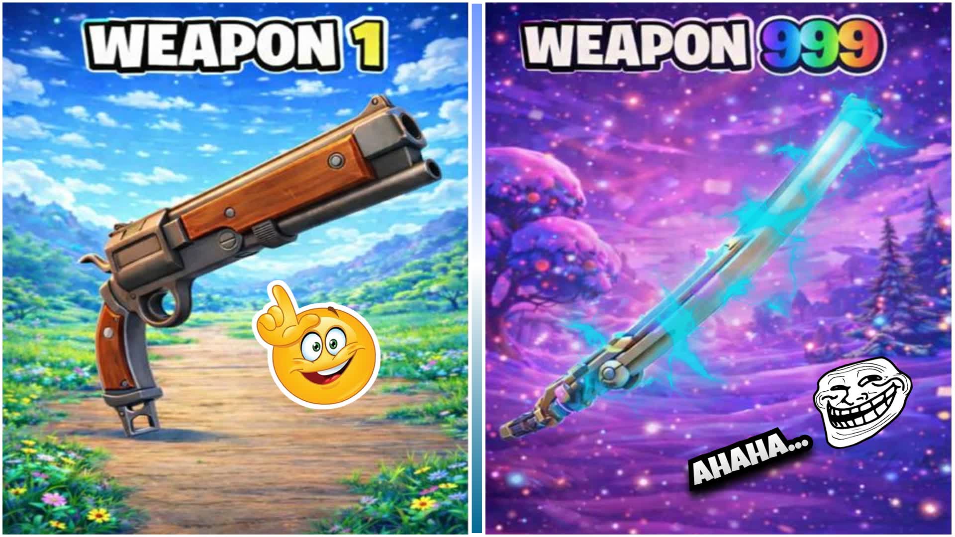 🎯Crazy GUN GAME Meme Chaos💥ONE SHOT🔫