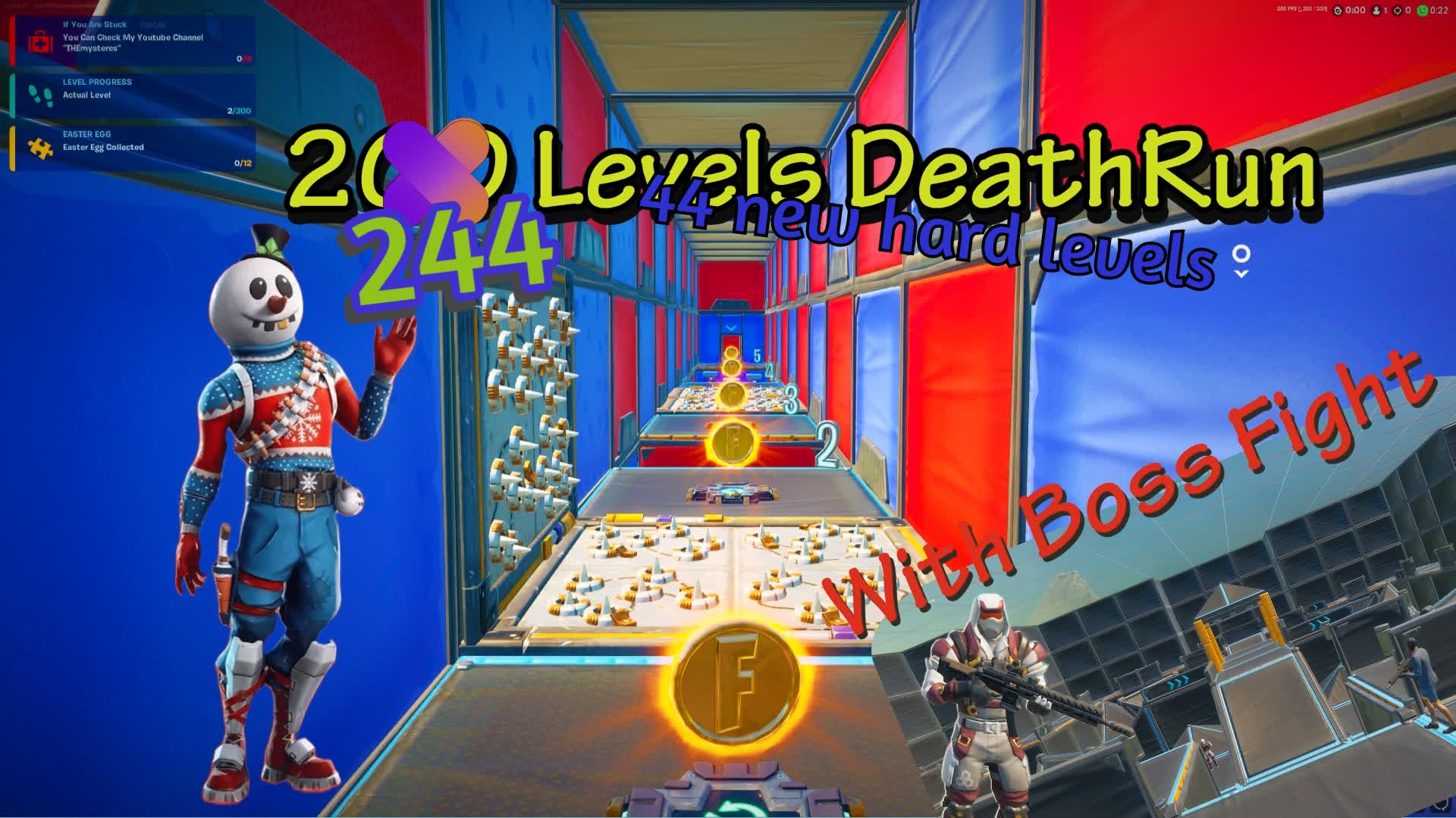244 levels Deathrun 🏅 With BOSS Fight💣