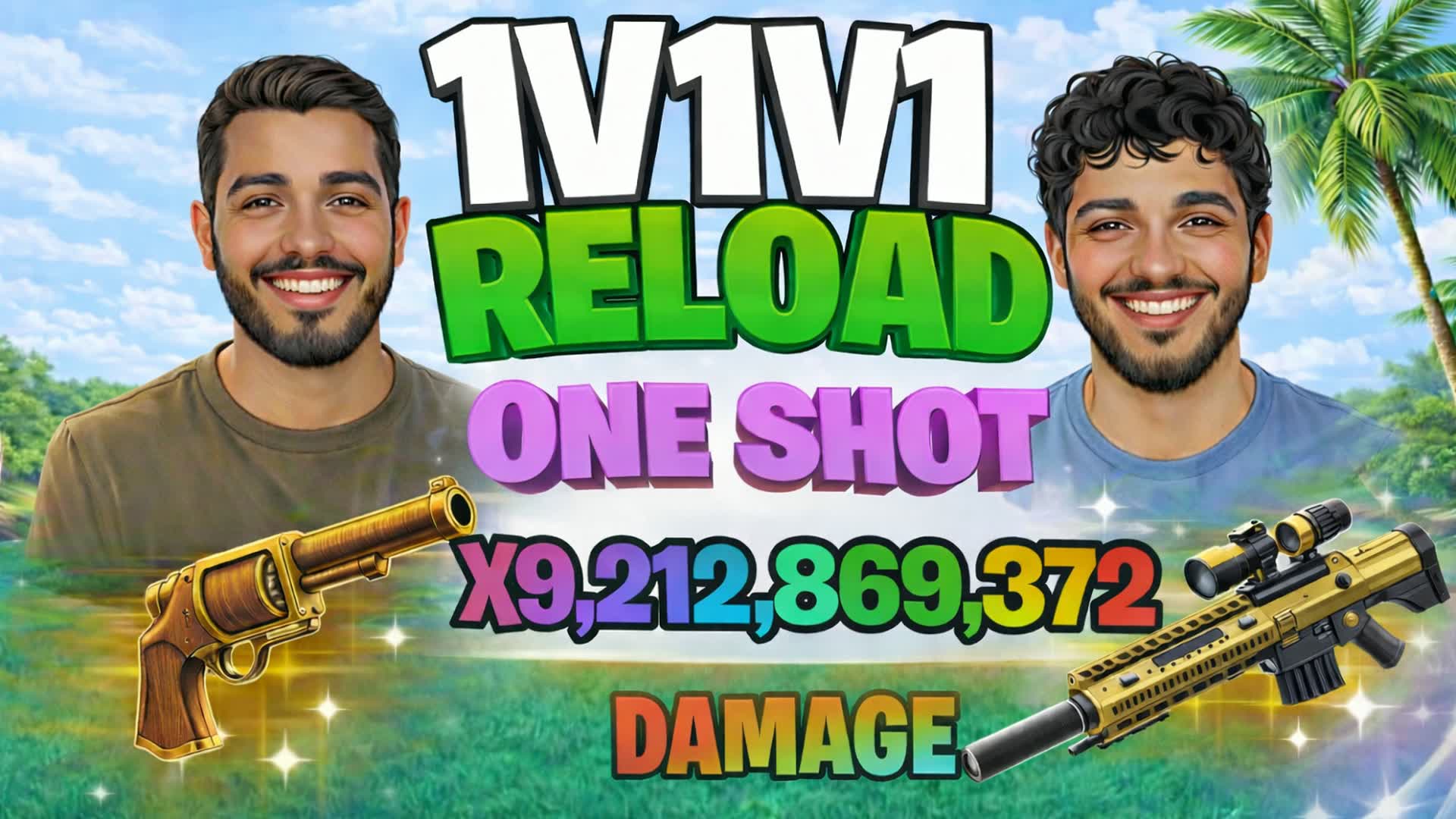 1v1v1 ONE SHOT/ الدمج المجنووون👹🔥