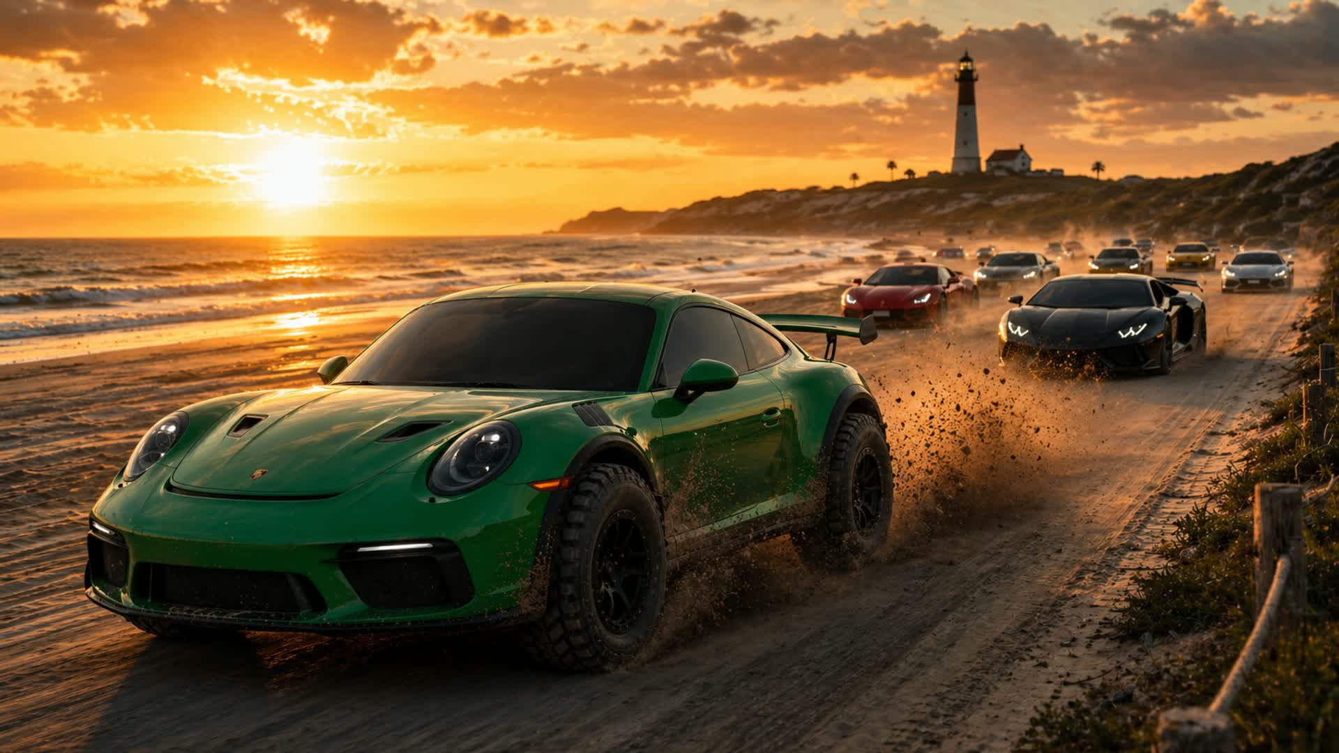 BEACH DRIVE 🚗 FFA ⭐️ ZOMBIES 🧟 TMNT