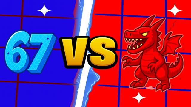 67 VS DRAGONI 🔴🔵 RED VS BLUE