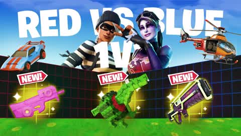 RED VS BLUE 1V1 - ALL GUNS & RIDES