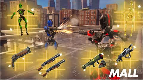 AI Super Soldier Red vs Blue: Mall