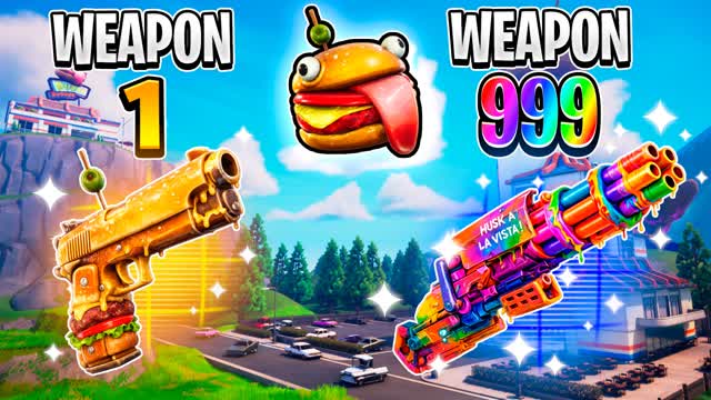 🍔MEGA DURR BURGUER🍔 GUN GAME ONE SHOT!