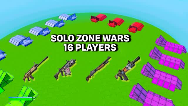 SOLO ZONE WARS 16 PLAYERS 🌀