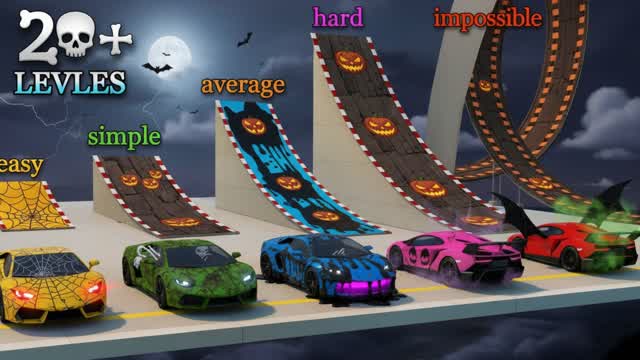 👑HALLOWEEN OBBY CAR PARKOUR🌈