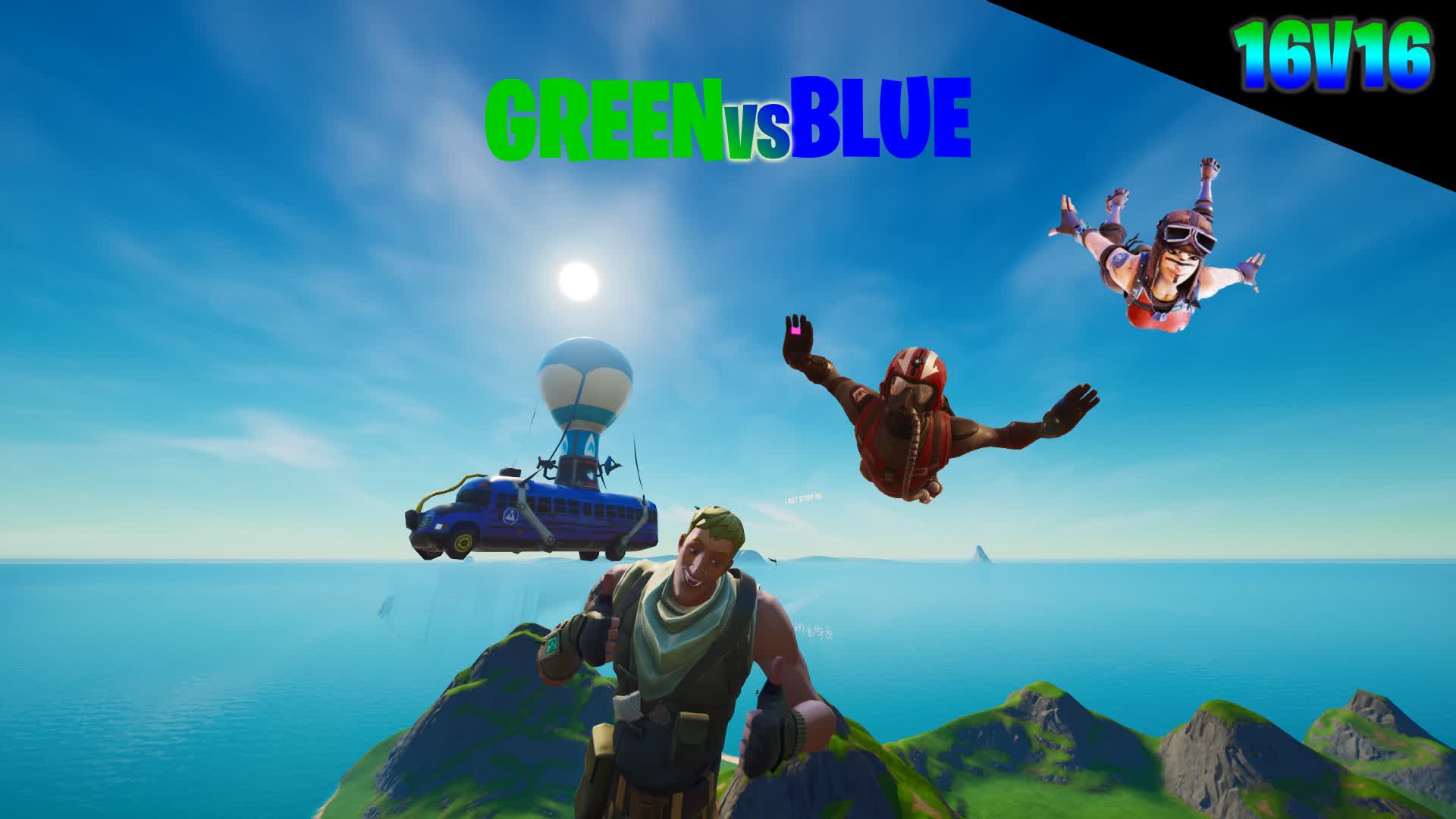 16V16 GREEN VS BLUE END GAME ZONE WARS 5773-2361-5812 By Avatarnate -  Fortnite
