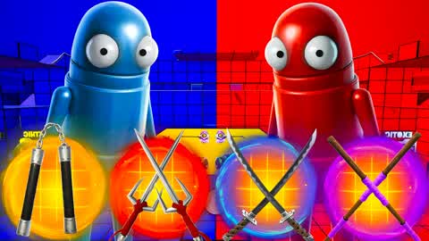 SIMPLE TMNT RED VS BLUE تايايياي