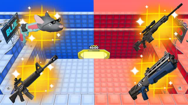 1v1v1v1 RED VS BLUE 🔴🔵 1v1