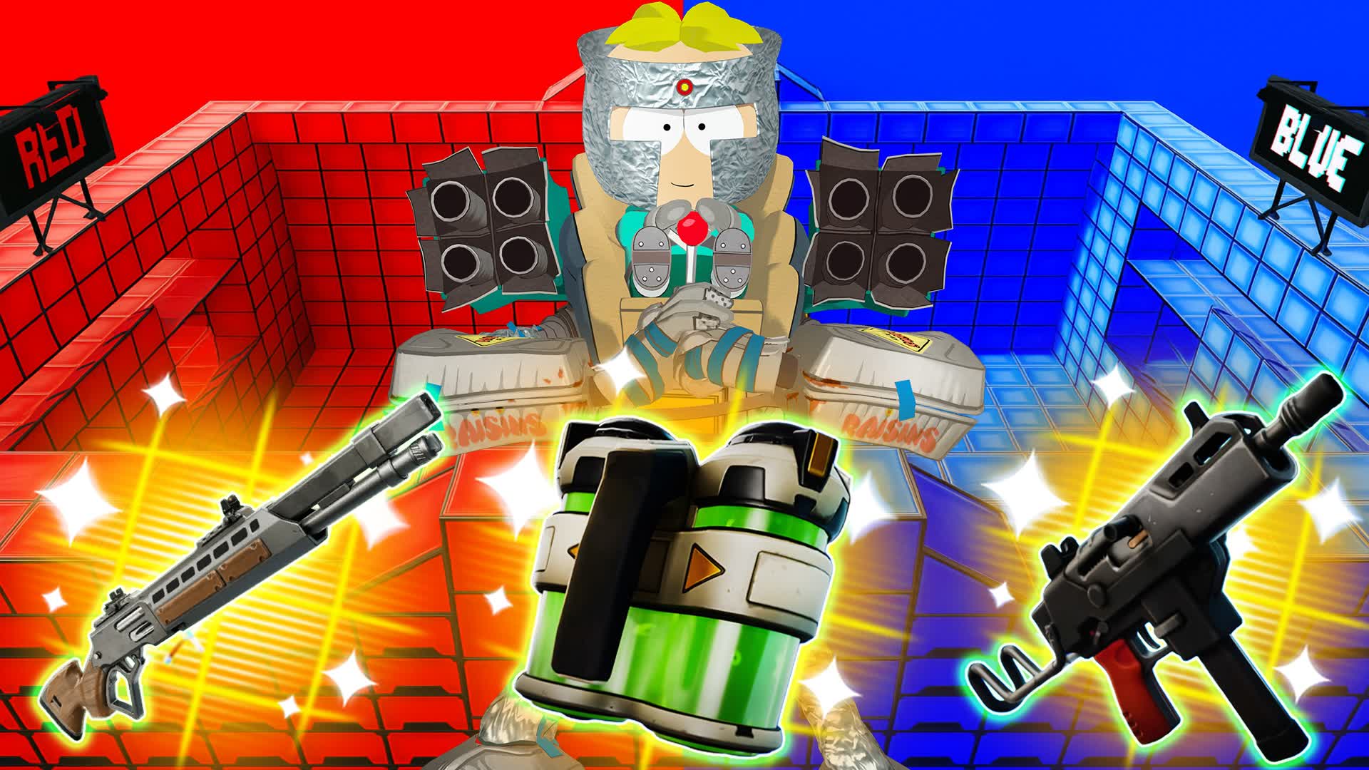 EVERYONE RED VS BLUE 🔴🔵