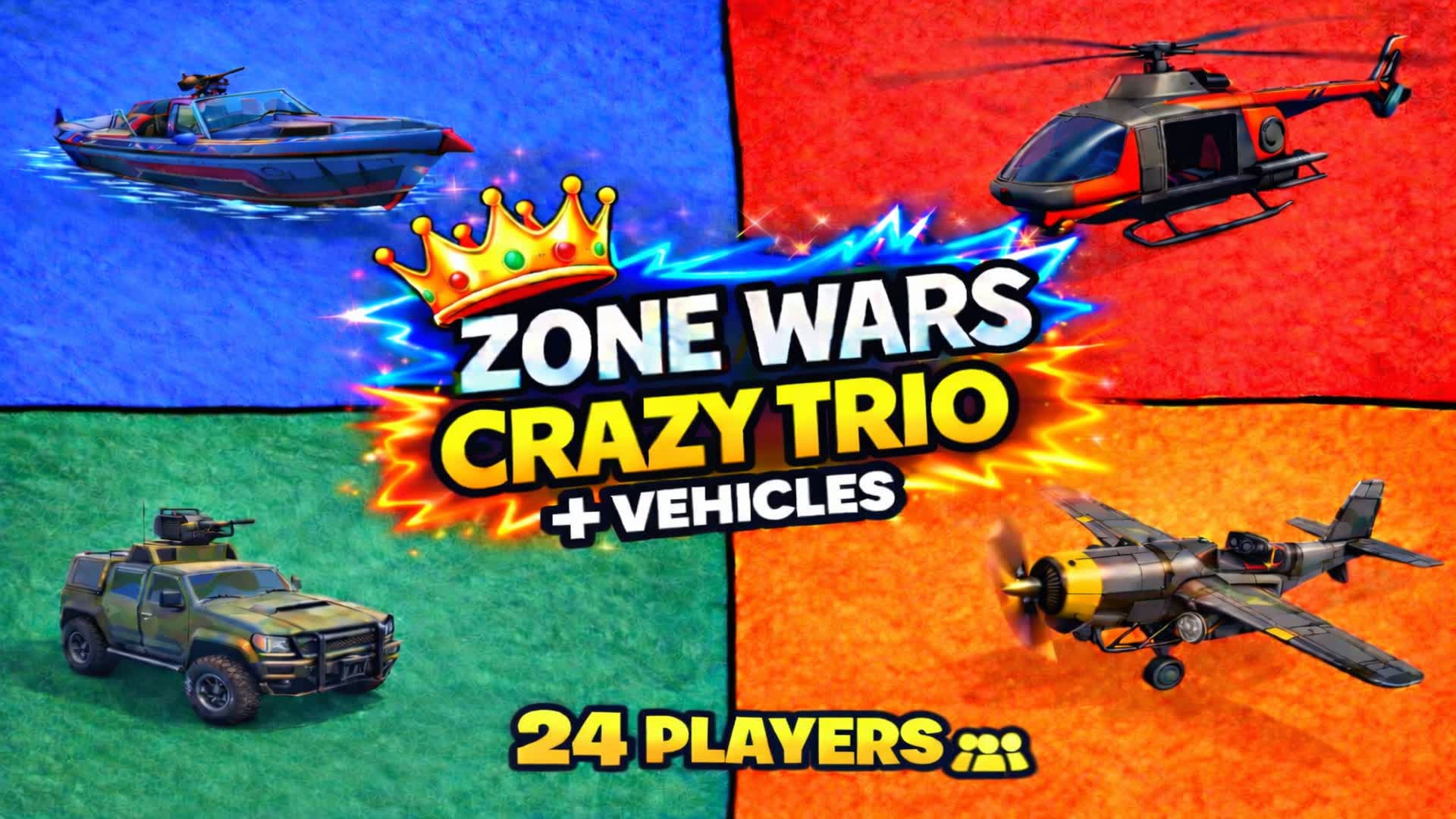 👑 ZONE WARS CRAZY TRIO + VEHICLES 👑
