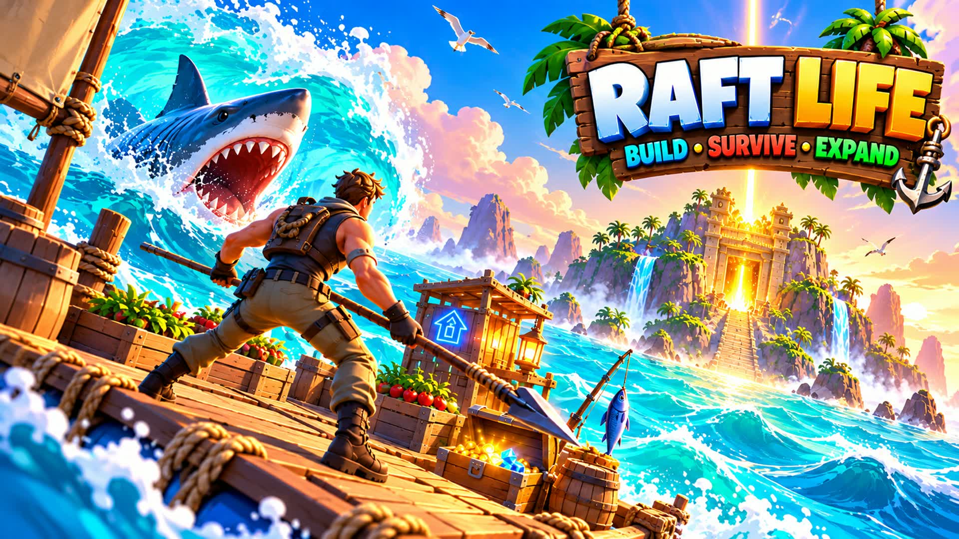 🌊 RAFT LIFE 🚣 BUILD & SURVIVE