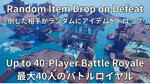 倒した相手がランダムにアイテムをドロップする最大40人のバトルロイヤル