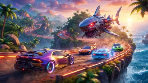 Turbo Shark Run 🏝️