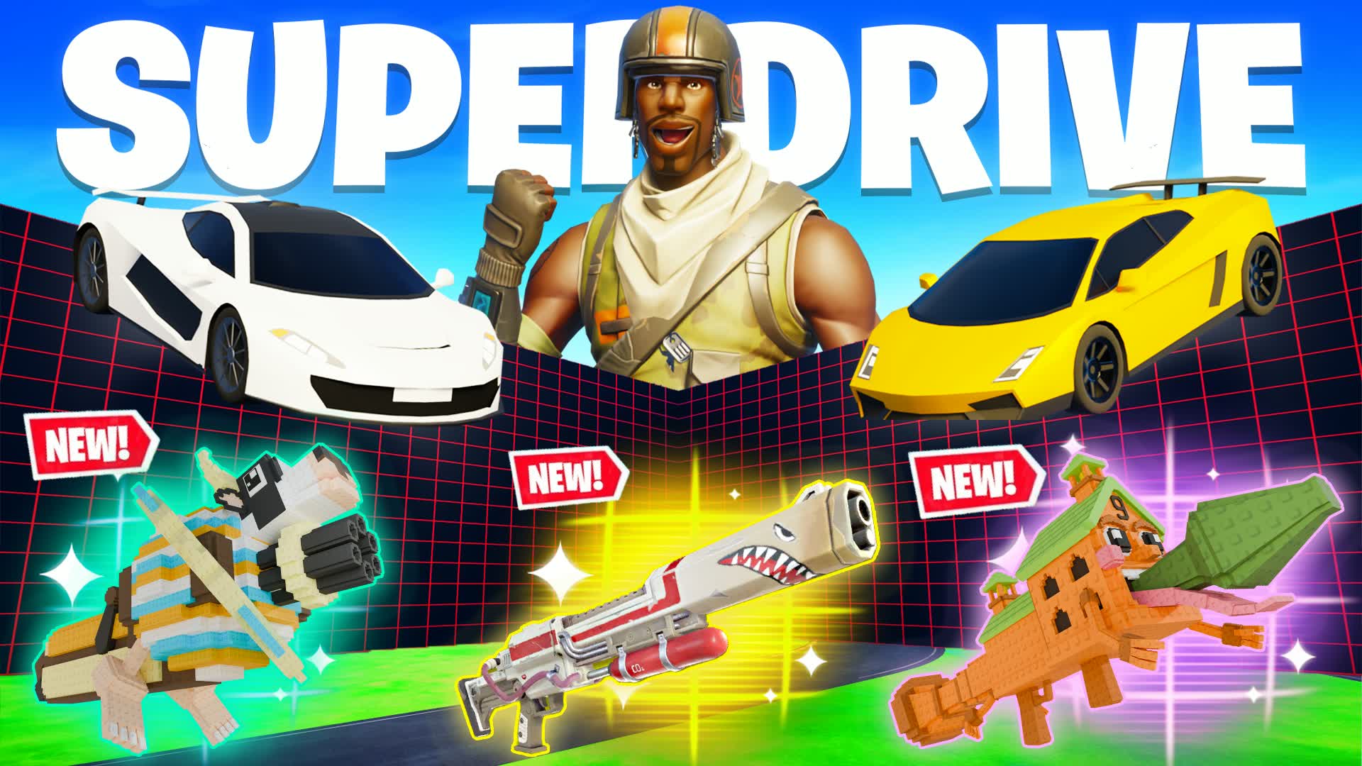 SUPER DRIVE 1V1 - ALL GUNS & VEHICLES