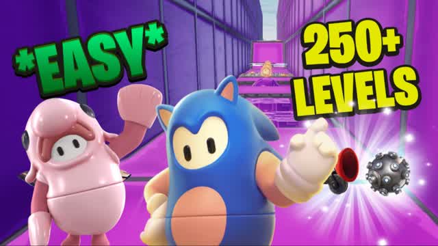 FALL GUYS DEFAULT PARKOUR 400+🎯EASY EZ