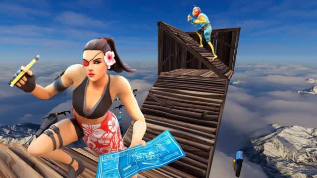 1v1 BUILD FIGHTS [SCENIC MOUNTAINS]