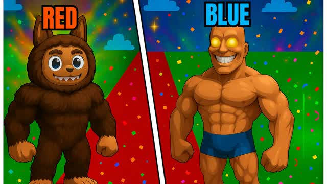 GIGA LABUBU VS GIGA BRAINROT|RED VS BLUE