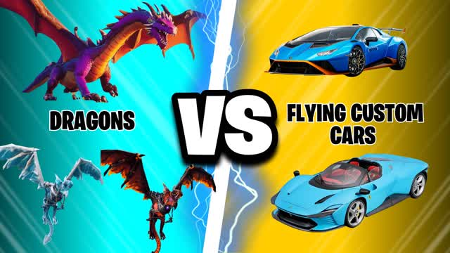 FLYING CUSTOM CARSđ VS DRAGONSđ