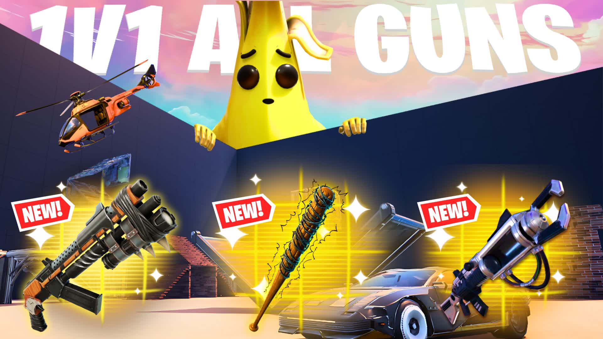 BANANA 1V1 ALL GUNS & VEHICLES