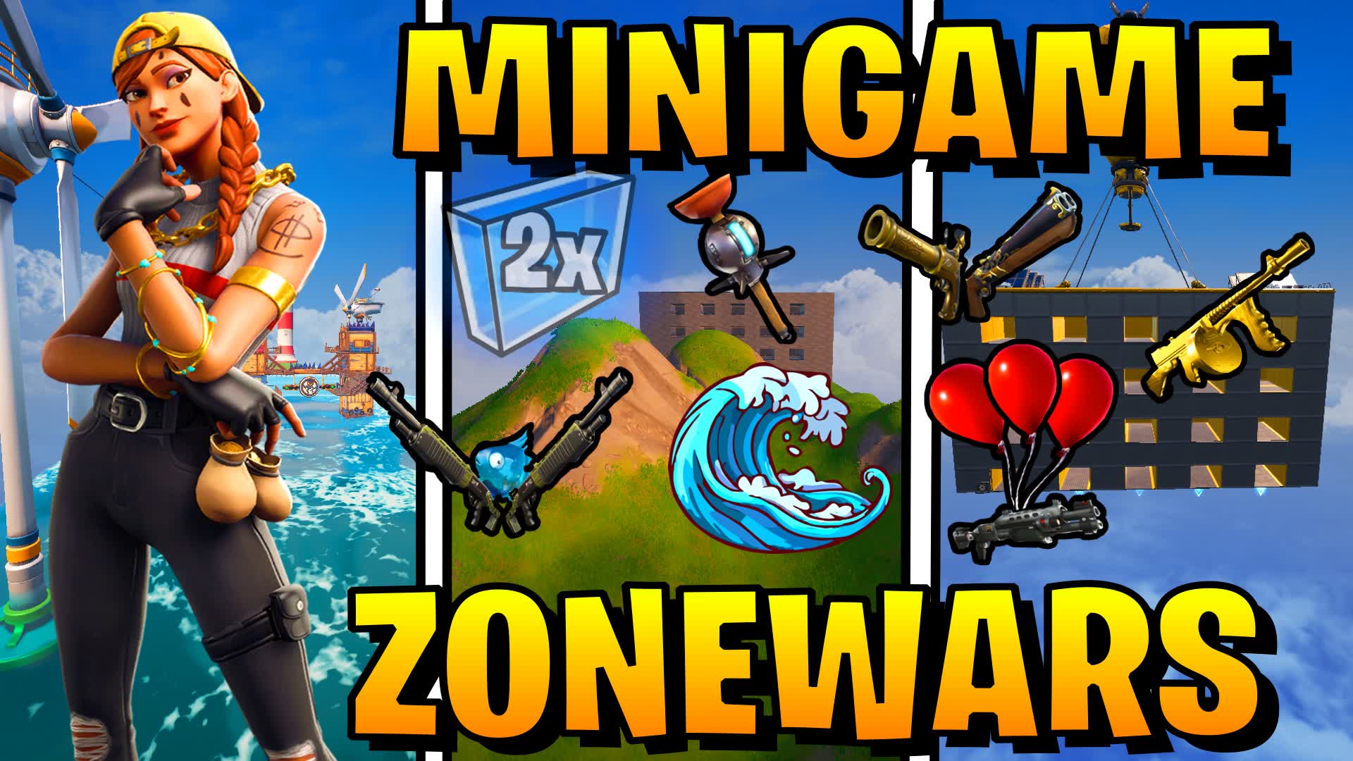 MINIGAME ZONEWARS 🎮🏞️🌌 051223633176 by vikri Fortnite Creative Map