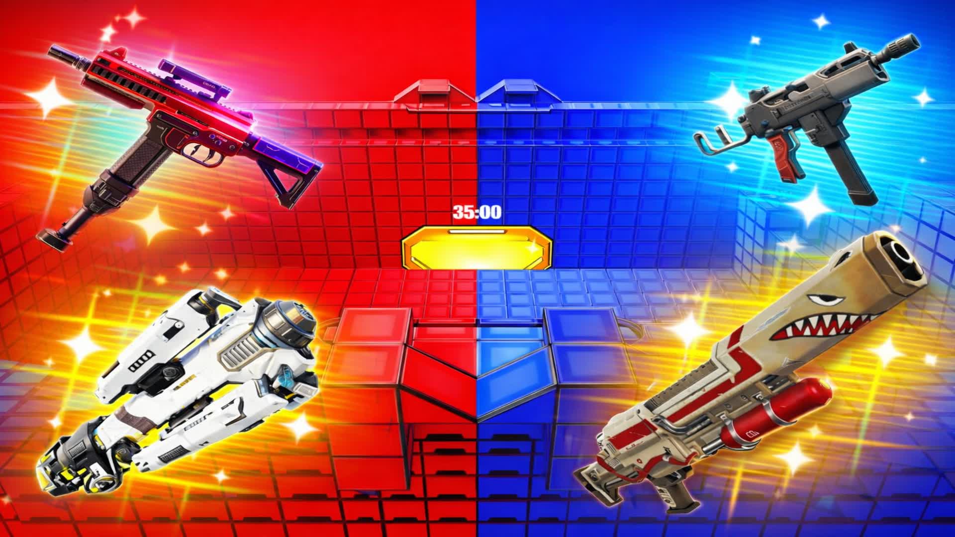 MEGA RED VS BLUE CRAZY GUNS 🔴🔵