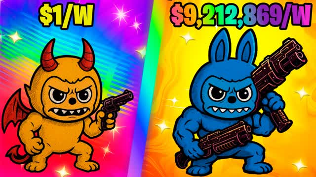 LABUBU GUN GAME 🎯 ONE SHOT MUSIC PARTY