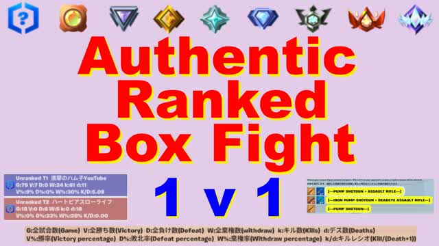 Authentic Ranked Box Fight 1v1(ボックスファイト)