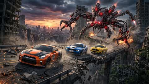 Machina Run: Survival Race! 🕷️