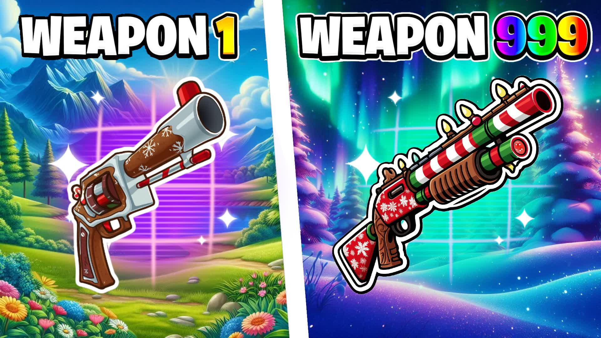 GUN GAME ⭐️ ONE SHOT 🔫 99 BOTS 🎯 XMAS