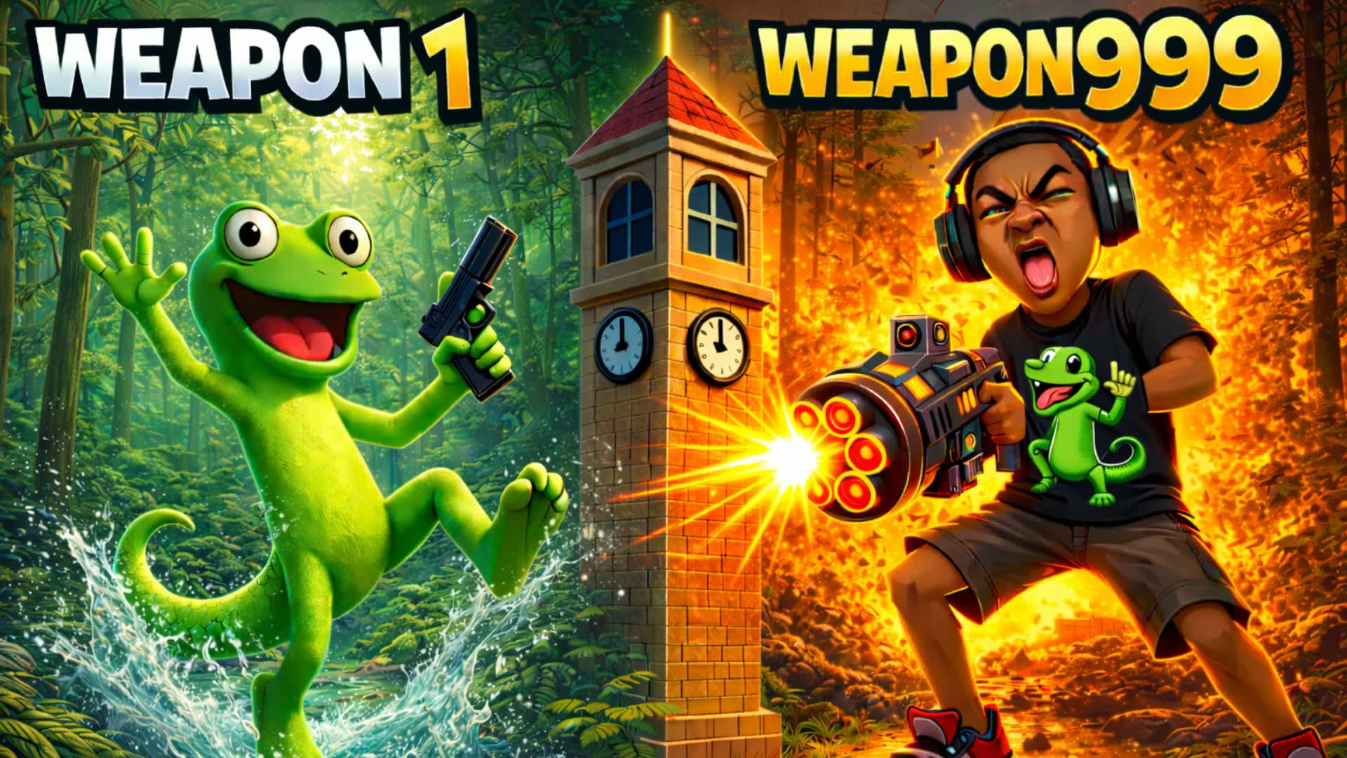 😎SUPER GUN GAME🔫ONE SHOT AURA🦎