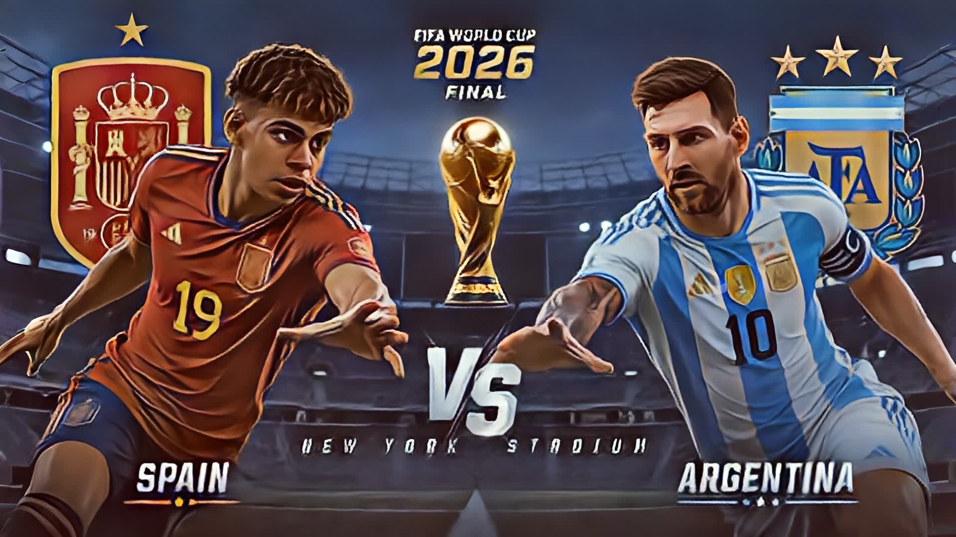 SPAIN vs ARGENTINA WORLD CUP MESSI YAMAL