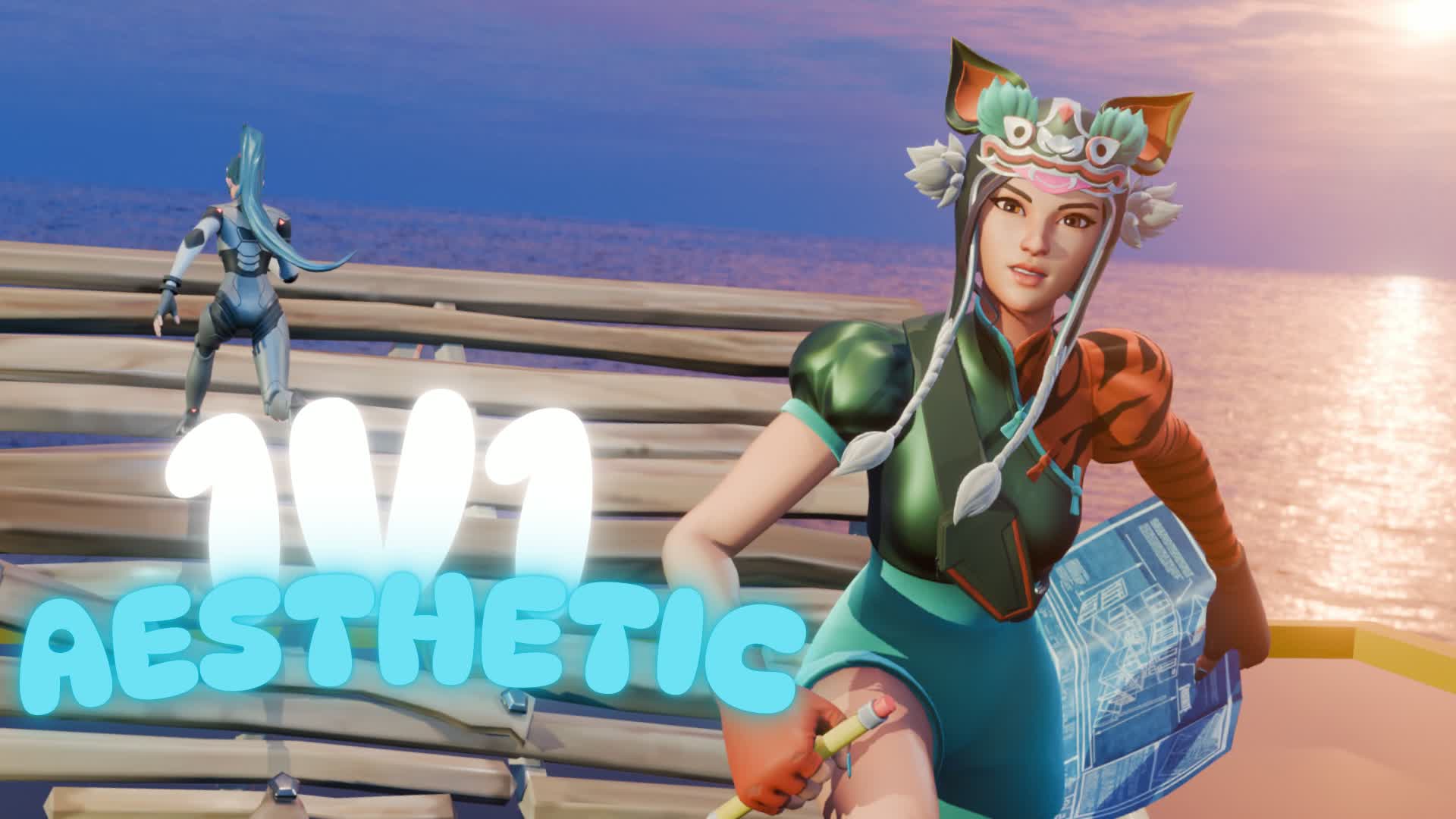 Aesthetic 1v1 Build Fights [with MUSIC]