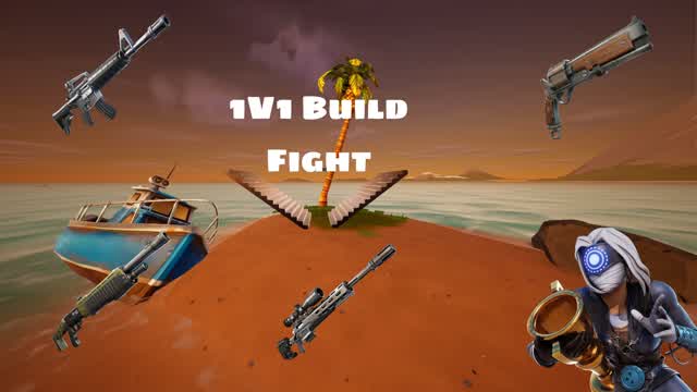 1vs1 Build Fight 🎮at the beach🏖️