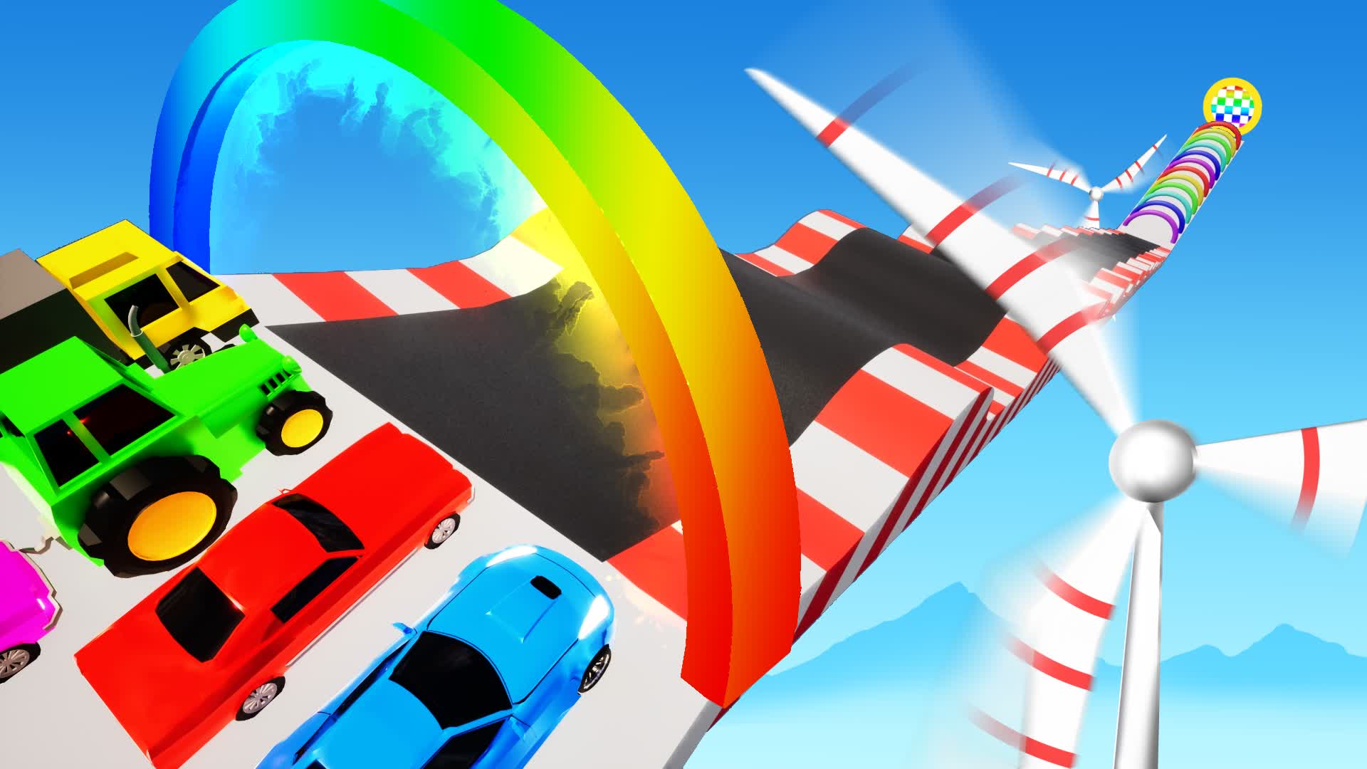 🚀SUPER CARS MEGA RAMP - TURBINE ESCAPE