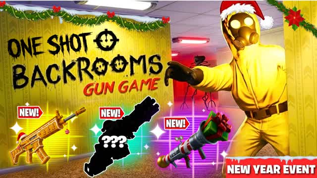 BACKROOMS GUN GAME🎯ONE SHOT🎯WITH BOTS