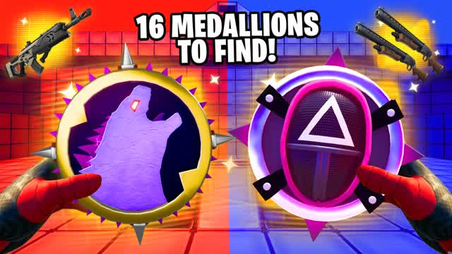 CUSTOM MEDALLIONS RED VS BLUE